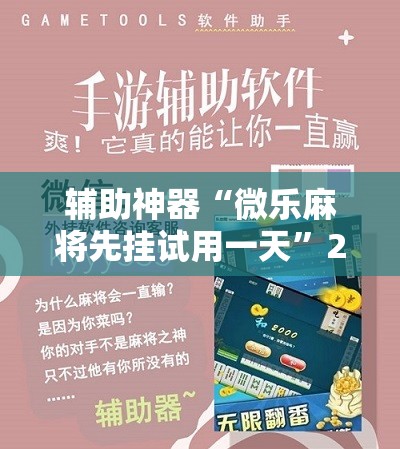辅助神器“微乐麻将先挂试用一天”2026开挂教程步骤