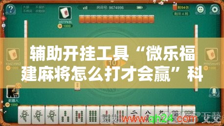 辅助开挂工具“微乐福建麻将怎么打才会赢”科技辅助神器手机版