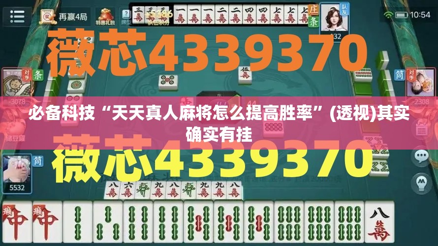必备科技“天天真人麻将怎么提高胜率”(透视)其实确实有挂