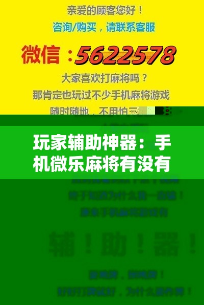玩家辅助神器：手机微乐麻将有没有开挂神器	”细辅助教程分享