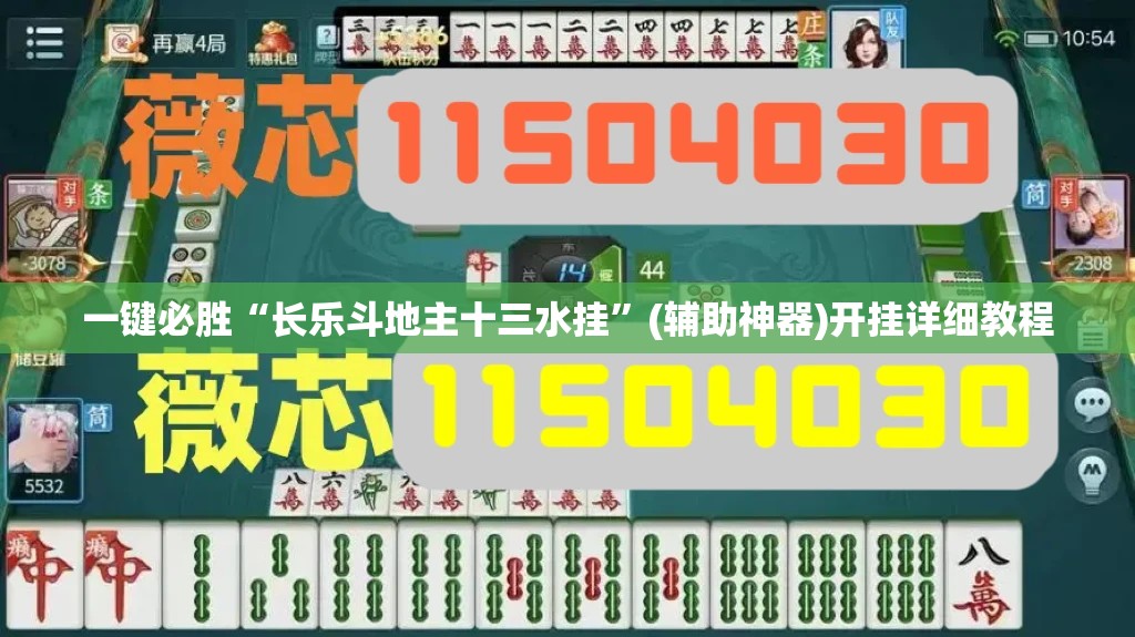 一键必胜“长乐斗地主十三水挂”(辅助神器)开挂详细教程