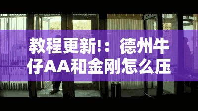 教程更新!：德州牛仔AA和金刚怎么压才会赢	”科技辅助神器手机版
