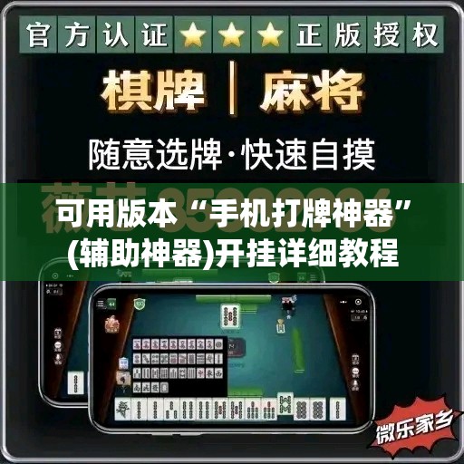 可用版本“手机打牌神器”(辅助神器)开挂详细教程