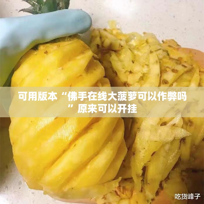 可用版本“佛手在线大菠萝可以作弊吗”原来可以开挂