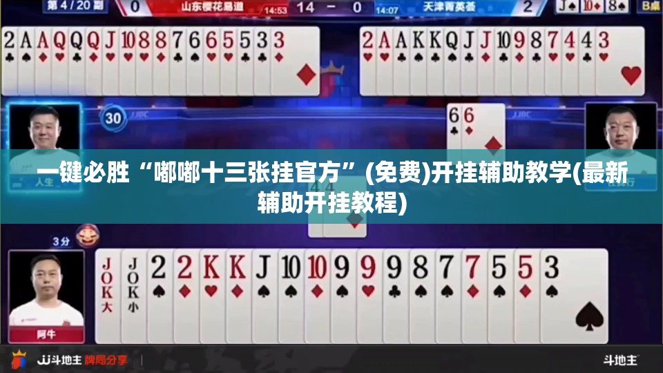 一键必胜“嘟嘟十三张挂官方”(免费)开挂辅助教学(最新辅助开挂教程)