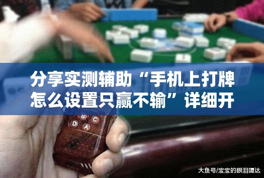 分享实测辅助“手机上打牌怎么设置只赢不输”详细开挂教程