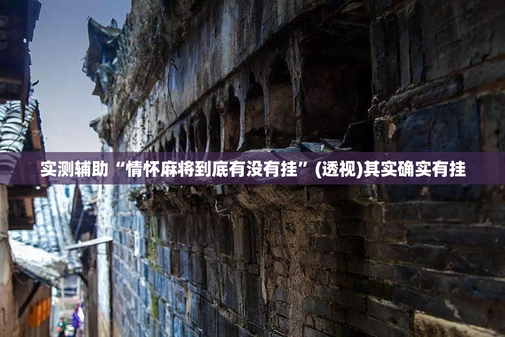 实测辅助“情怀麻将到底有没有挂”(透视)其实确实有挂