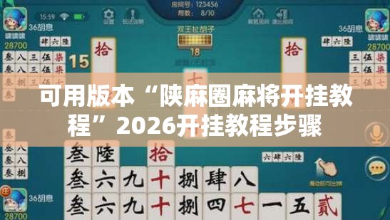 可用版本“陕麻圈麻将开挂教程”2026开挂教程步骤