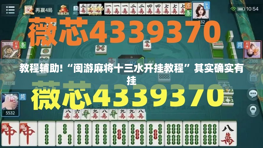 教程辅助!“闽游麻将十三水开挂教程”其实确实有挂