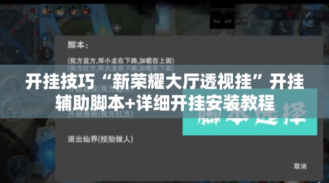 开挂技巧“新荣耀大厅透视挂”开挂辅助脚本+详细开挂安装教程