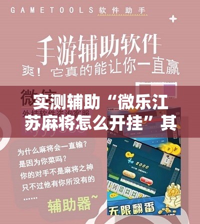 实测辅助“微乐江苏麻将怎么开挂”其实确实有挂