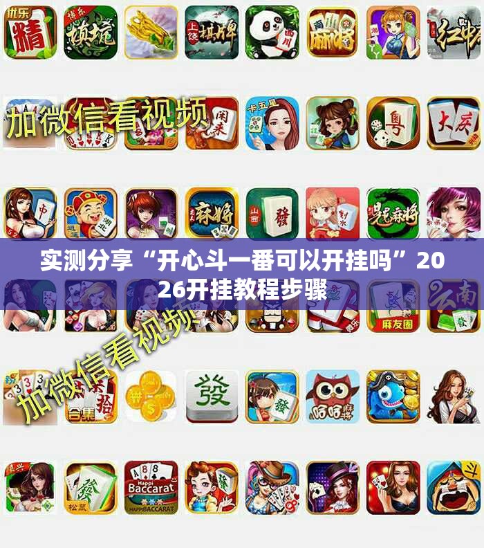 实测分享“开心斗一番可以开挂吗”2026开挂教程步骤