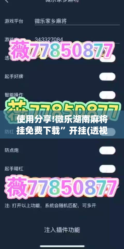 使用分享!微乐湖南麻将挂免费下载”开挂(透视)辅助神器