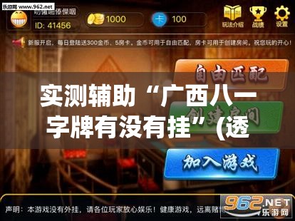 实测辅助“广西八一字牌有没有挂”(透视挂)辅助下载教程