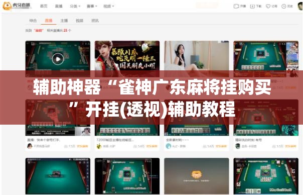 辅助神器“雀神广东麻将挂购买”开挂(透视)辅助教程