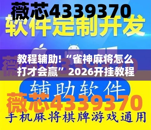 教程辅助!“雀神麻将怎么打才会赢”2026开挂教程步骤