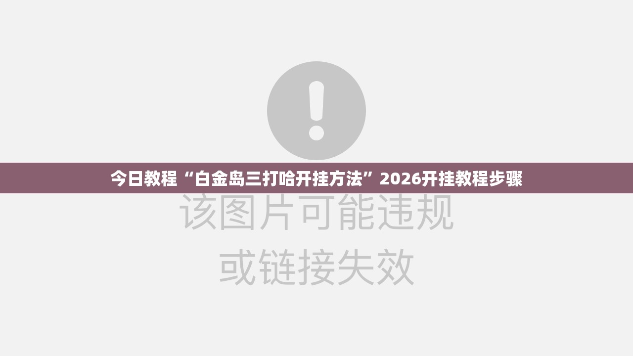 今日教程“白金岛三打哈开挂方法”2026开挂教程步骤