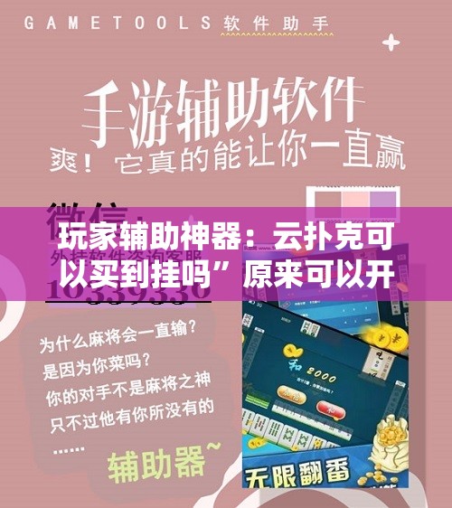 玩家辅助神器：云扑克可以买到挂吗	”原来可以开挂