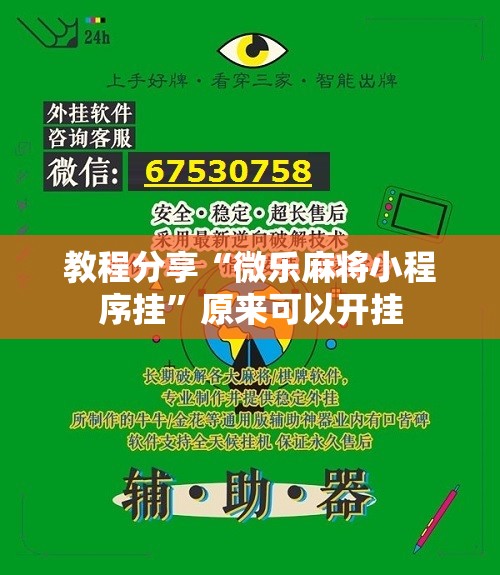 教程分享“微乐麻将小程序挂”原来可以开挂