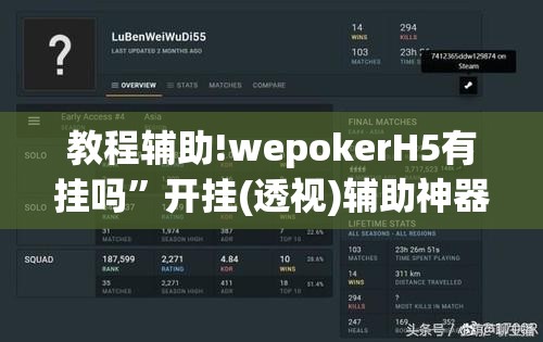 教程辅助!wepokerH5有挂吗”开挂(透视)辅助神器