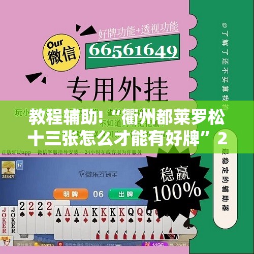 教程辅助!“衢州都莱罗松十三张怎么才能有好牌”2026开挂教程步骤