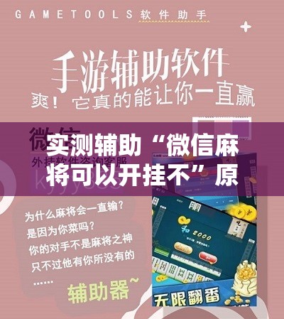 实测辅助“微信麻将可以开挂不”原来可以开挂