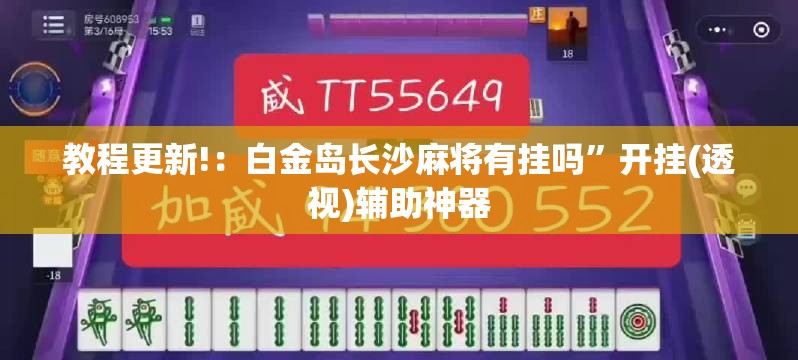 教程更新!：白金岛长沙麻将有挂吗”开挂(透视)辅助神器
