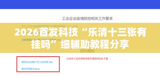2026首发科技“乐清十三张有挂吗”细辅助教程分享