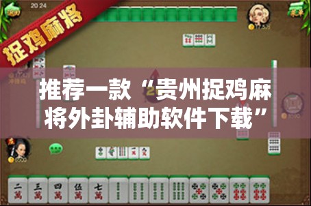 推荐一款“贵州捉鸡麻将外卦辅助软件下载”2026开挂教程步骤