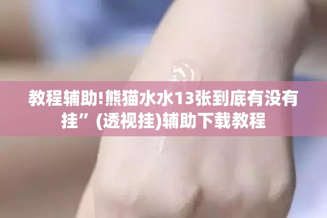 教程辅助!熊猫水水13张到底有没有挂”(透视挂)辅助下载教程