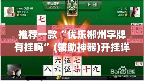推荐一款“优乐郴州字牌有挂吗”(辅助神器)开挂详细教程
