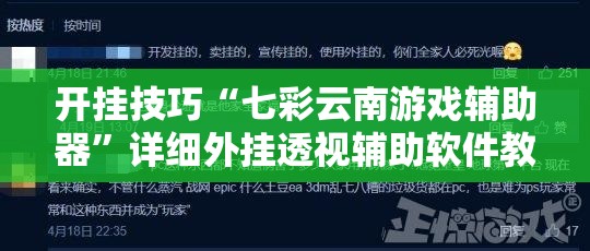 开挂技巧“七彩云南游戏辅助器	”详细外挂透视辅助软件教程
