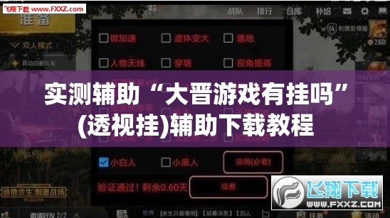 实测辅助“大晋游戏有挂吗”(透视挂)辅助下载教程