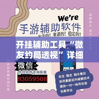 开挂辅助工具“微友约局透视”详细开挂教程