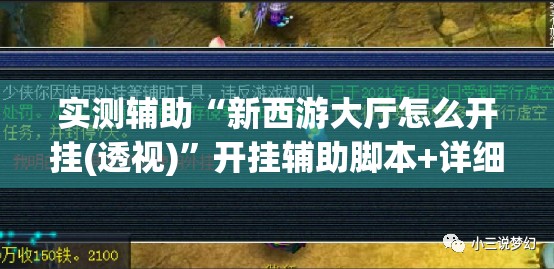 实测辅助“新西游大厅怎么开挂(透视)	”开挂辅助脚本+详细开挂安装教程