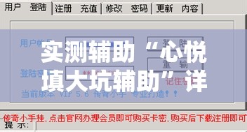 实测辅助“心悦填大坑辅助”详细外挂透视辅助软件教程