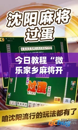 今日教程“微乐家乡麻将开挂教程方法”科技辅助神器手机版