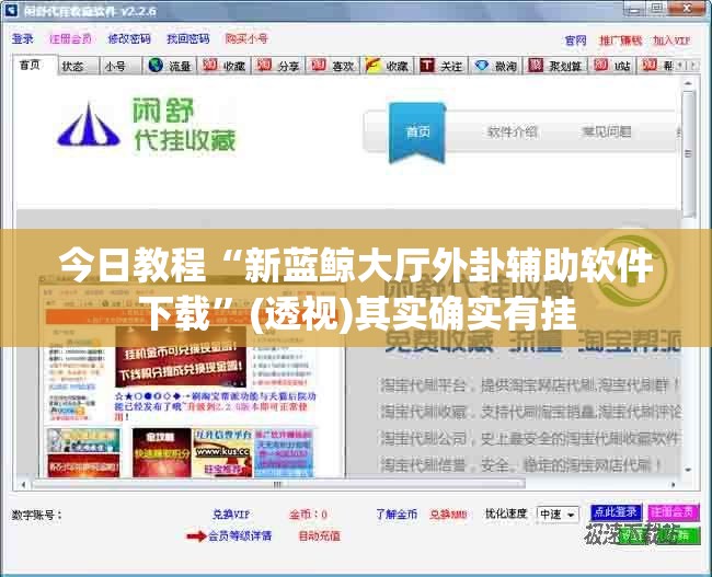 今日教程“新蓝鲸大厅外卦辅助软件下载”(透视)其实确实有挂
