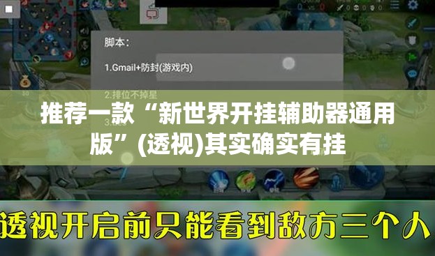 推荐一款“新世界开挂辅助器通用版”(透视)其实确实有挂