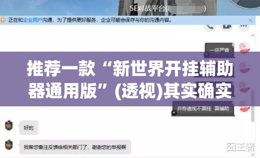 推荐一款“新世界开挂辅助器通用版”(透视)其实确实有挂