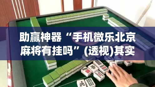助赢神器“手机微乐北京麻将有挂吗”(透视)其实确实有挂