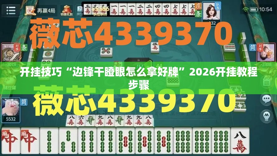 开挂技巧“边锋干瞪眼怎么拿好牌”2026开挂教程步骤