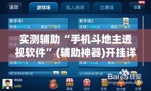 实测辅助“手机斗地主透视软件”(辅助神器)开挂详细教程
