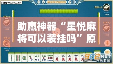 助赢神器“星悦麻将可以装挂吗”原来可以开挂