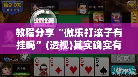 教程分享“微乐打滚子有挂吗”(透视)其实确实有挂