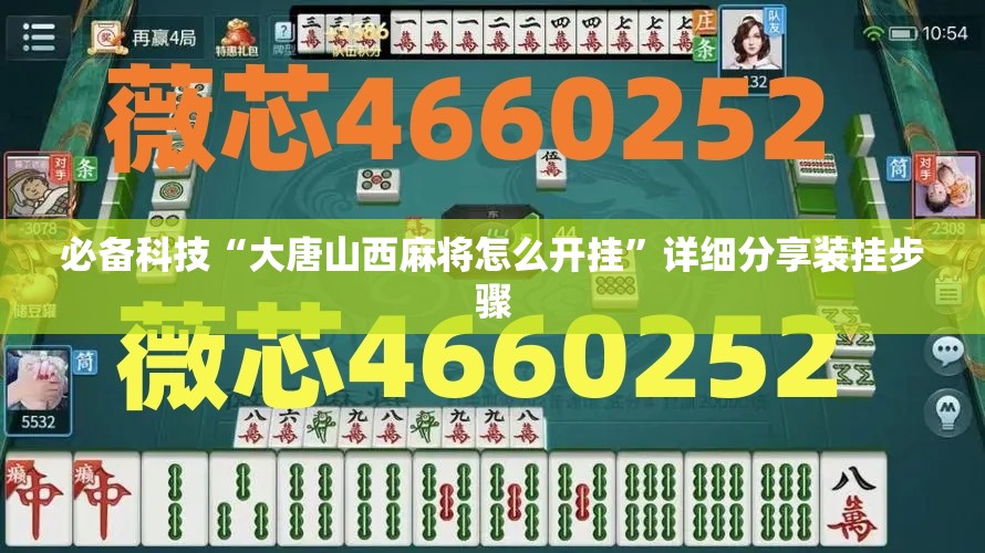 必备科技“大唐山西麻将怎么开挂”详细分享装挂步骤