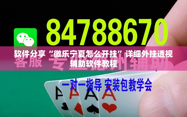 软件分享“微乐宁夏怎么开挂”详细外挂透视辅助软件教程