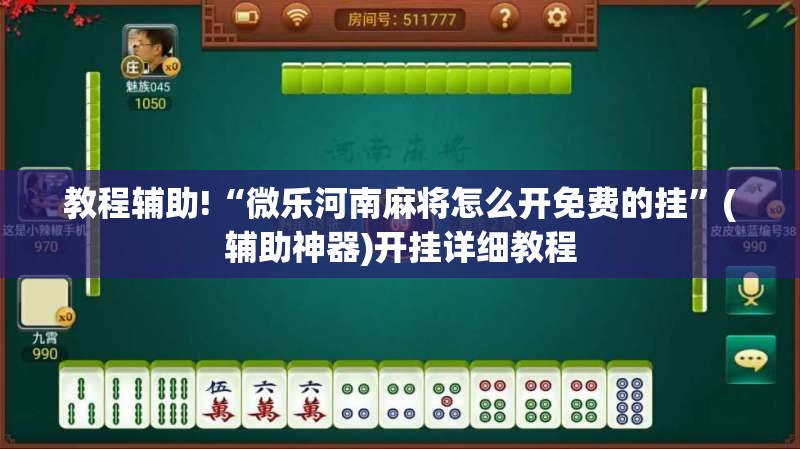 教程辅助!“微乐河南麻将怎么开免费的挂”(辅助神器)开挂详细教程
