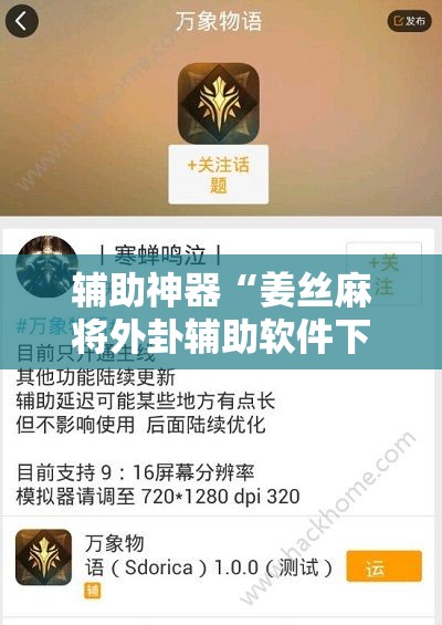 辅助神器“姜丝麻将外卦辅助软件下载	”细辅助教程分享