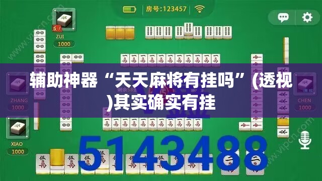 辅助神器“天天麻将有挂吗”(透视)其实确实有挂